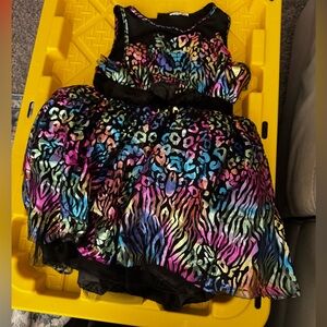 Kids Colorful Animal Print Cat Costume